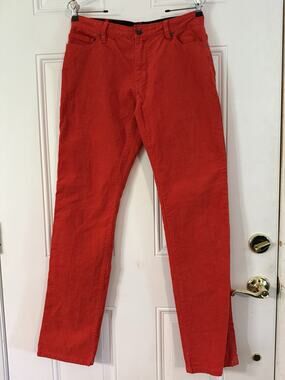 Victorinox 30/33 Red Corduroy Pants 30 US 46 EU Straight Leg Men’s Tailored Fit